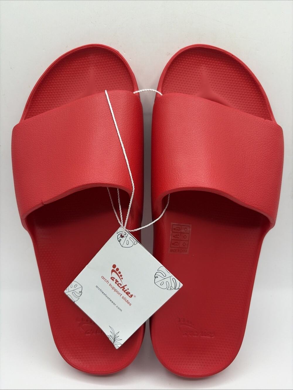 Archies flip flop Unisex Sz M 10 W 11 Red Arch Support Therapy NWT